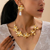 Wholesale Women's Floral And Geometric Alloy Jewelry Set Electroplated Accessories