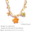Wholesale Women's Floral Bee And Animal Zodiac Pattern Stainless Steel Necklace With Pvd Furnace Vacuum Real Gold Plating