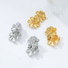 Wholesale Women's Floral Multilayer Earrings Zinc Alloy Retro Style Electroplated