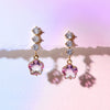 Wholesale Women's Flower Earrings Brass Star Pattern Microinlaid Zircon Diamond Design