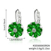 Wholesale Women's Flower Earrings Copper Glass Inlay Versatile Style