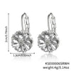 Wholesale Women's Flower Earrings Copper Glass Inlay Versatile Style