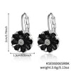 Wholesale Women's Flower Earrings Copper Glass Inlay Versatile Style