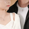 Wholesale Women's Flower Pattern Diamond Design Pure Silver Cross Chain Couple Necklace
