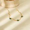 Wholesale Women's Flower Pattern Stainless Steel Titanium Steel 18K Gold Plated Necklace