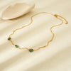 Wholesale Women's Flower Pattern Stainless Steel Titanium Steel 18K Gold Plated Necklace