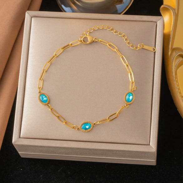 Wholesale Women's Flower Pattern Stainless Steel Vacuum Plated Bracelet In Old Money Geometric Style
