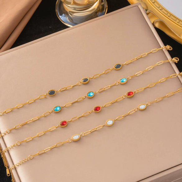 Wholesale Women's Flower Pattern Stainless Steel Vacuum Plated Bracelet In Old Money Geometric Style