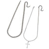 Wholesale Women's Flower Pattern Zinc Alloy Electroplated Cross Pendant Necklace