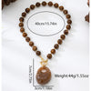 Wholesale Women's Flower Patterned Acrylic And Zinc Alloy Beaded Necklace With Electroplating