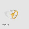 Wholesale Women's Flower Ring Stainless Steel With 18K Gold Inlay And Round Natural Stone Pvdp Furnace Real Gold Treatment