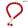 Wholesale Women's Flowershaped Pearl Necklace With Zinc Alloy Pendant And Regular Chain Electroplated Jewelry
