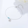 Wholesale Women's Foot Accessories Sterling Silver Devil's Eye Turquoise Diamondencrusted