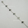 Wholesale Women's Fourleaf Clover Bracelet With Floral And Leaf Patterns Made Of Titanium Steel And Goldplated