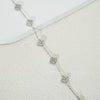 Wholesale Women's Fourleaf Clover Bracelet With Floral And Leaf Patterns Made Of Titanium Steel And Goldplated