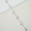 Wholesale Women's Fourleaf Clover Bracelet With Floral And Leaf Patterns Made Of Titanium Steel And Goldplated