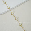 Wholesale Women's Fourleaf Clover Bracelet With Floral And Leaf Patterns Made Of Titanium Steel And Goldplated