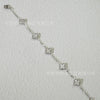 Wholesale Women's Fourleaf Clover Bracelet With Floral And Leaf Patterns Made Of Titanium Steel And Goldplated