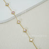 Wholesale Women's Fourleaf Clover Bracelet With Floral And Leaf Patterns Made Of Titanium Steel And Goldplated