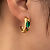 Wholesale Women's French Minimalist C Shaped Titanium Steel Earrings With 18K Gold Plating And Geometric Design Light Luxury Style