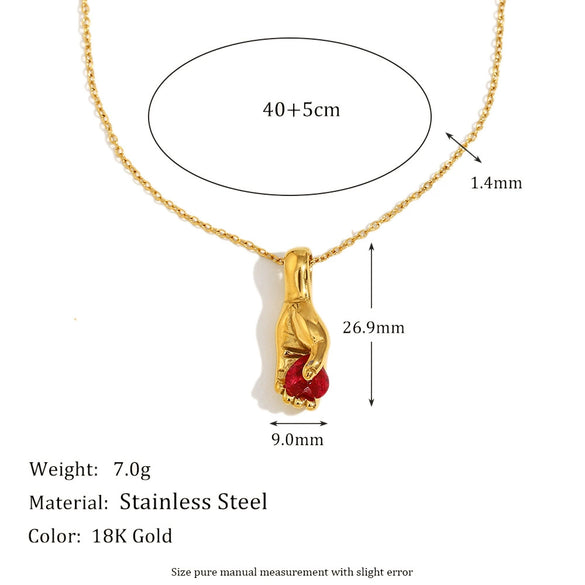 Wholesale Women's French Retro Cross Square Pendant Stainless Steel And Titanium Steel Geometric Necklace With 18K Gold Plated Electroplating