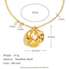 Wholesale Women's French Retro Cross Square Pendant Stainless Steel And Titanium Steel Geometric Necklace With 18K Gold Plated Electroplating