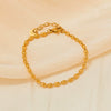 Wholesale Women's French Retro Exquisite Stainless Steel Bracelet With Oval Gold Beads Olive Beads And Geometric Pattern Chain Electroplated