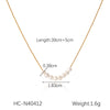 Wholesale Women's French Retro Freshwater Pearl Beaded Stainless Steel Clavicle Chain With Geometric Pattern And Electroplating