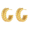 Wholesale Women's French Retro Geometric Copper Plated With Real Gold Earring