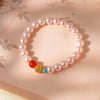 Wholesale Women's French Retro Light Luxury Clavicle Chain Set With Alloy Pendant And Imitation Pearls Electroplating