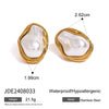 Wholesale Women's French Retro Pearl Earrings Jewelry Titanium Steel Stainless Steel Electroplated