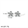 Wholesale Women's French Vintage Ins Style Flower Butterfly Leaf Titanium Steel Earrings With Electroplating