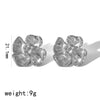 Wholesale Women's French Vintage Ins Style Flower Butterfly Leaf Titanium Steel Earrings With Electroplating