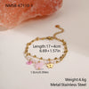 Wholesale Women's Fresh And Clean Aesthetic Flower Pattern Stainless Steel 18K Gold Electroplated Bracelet