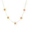 Wholesale Women's Fresh Cute Goldplated Stainless Steel Plants And Flowers Jewelry Accessories Set Including Earrings Necklaces And Bracelets