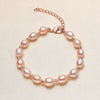Wholesale Women's Freshwater Pearl And Alloy Bracelet With Simple Style And Circular Pearl Shape