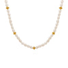 Wholesale Women's Freshwater Pearl And 316L Stainless Steel Geometric Style Electroplated Accessories Necklace