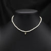 Wholesale Women's Freshwater Pearl Clavicle Chain Necklace With Geometric Design And Electroplating Treatment