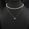 Wholesale Women's Freshwater Pearl Clavicle Chain Necklace With Geometric Design And Electroplating Treatment