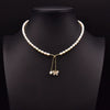 Wholesale Women's Freshwater Pearl Clavicle Chain Necklace With Geometric Design And Electroplating Treatment