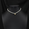 Wholesale Women's Freshwater Pearl Clavicle Chain Necklace With Geometric Design And Electroplating Treatment