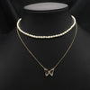 Wholesale Women's Freshwater Pearl Clavicle Chain Necklace With Geometric Design And Electroplating Treatment