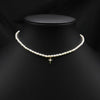 Wholesale Women's Freshwater Pearl Clavicle Chain Necklace With Geometric Design And Electroplating Treatment