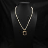 Wholesale Women's Freshwater Pearl Clavicle Chain Necklace With Geometric Design And Electroplating Treatment