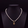 Wholesale Women's Freshwater Pearl Clavicle Chain Necklace With Geometric Design And Electroplating Treatment