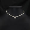 Wholesale Women's Freshwater Pearl Clavicle Chain Necklace With Geometric Design And Electroplating Treatment