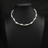Wholesale Women's Freshwater Pearl Clavicle Chain Necklace With Geometric Design And Electroplating Treatment