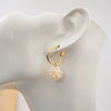 Wholesale Women's Freshwater Pearl Geometric Mini Ball Ear Buckle Vintage Earrings