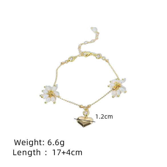 Wholesale Women's Freshwater Pearl Geometric Titanium Steel Electroplating Necklace