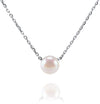 Wholesale Women's Freshwater Pearl Natural Pendant Necklace Copper 14K Gold Electroplated Geometric Ochain